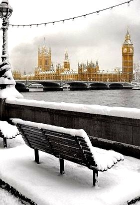 Snowy Morning, London, England